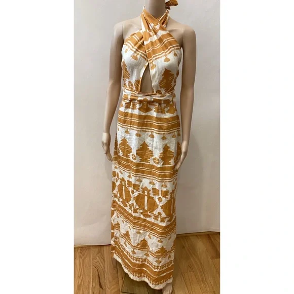 JOHANNA ORTIZ PRINTED LINEN MAXI DRESS - Picture 4 of 7